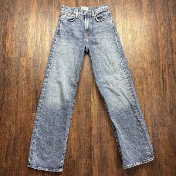 Agolde Mom Jeans Straight High Rise Medium Wash Women’s Size 24 - Picture 1 of 11